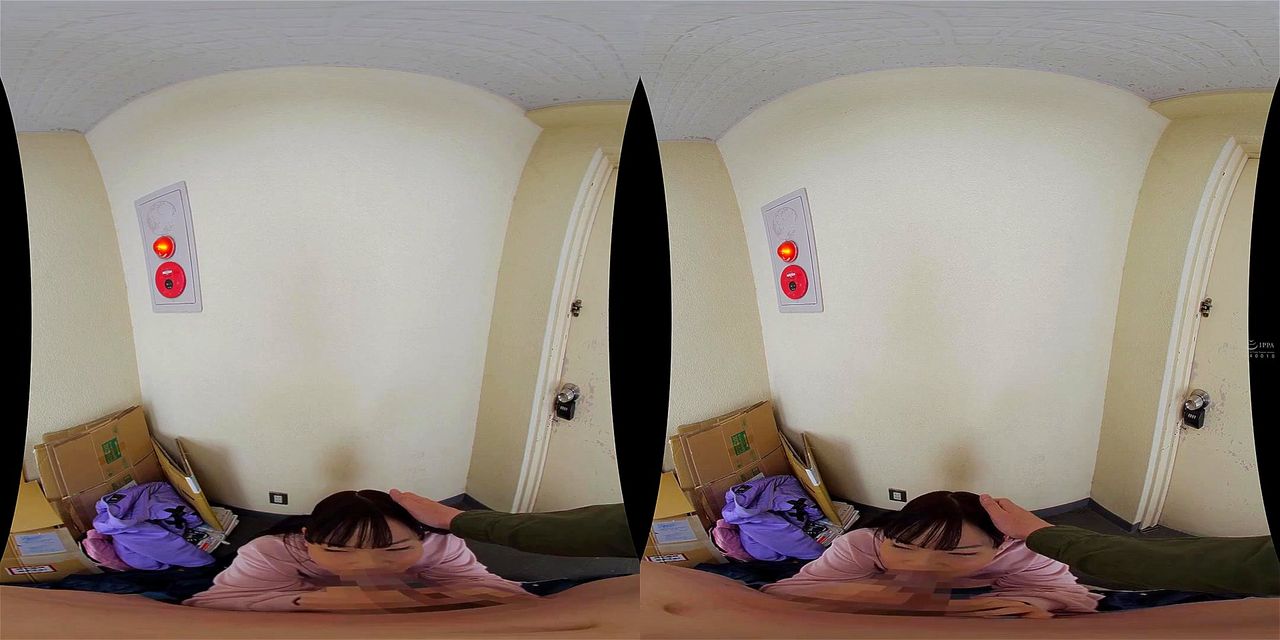 【VR】トイレを借りに来たツインテールJS美少女をマンションの管理人が襲いエロいパイパンマンコを犯し中出しセックス！