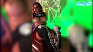 Watch CamSoda - Halloween mom fucked by skeleton fucking machine ...