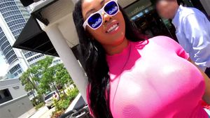 Camsoda - Moriah Mills Public See Through Lingerie and Oiled Up Ebony Ass
