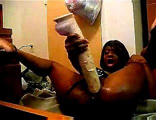 Watch Classic Ebony Masturbating with Huge Dildo - Dildo, Web Cam ...