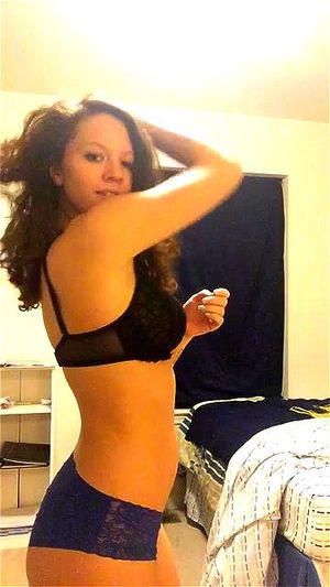 College babe strips and get naked revealing her tits.