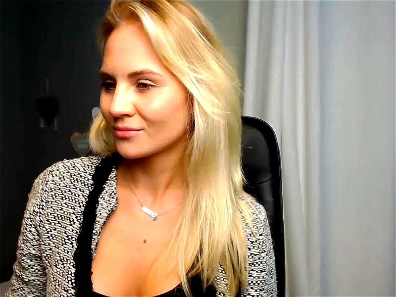Cute blonde Lucia Gothe teases on webcam