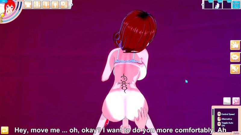 Red Hair Pink Eyes, Hentai Game Uncensored
