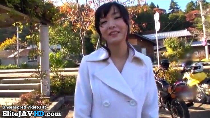Japanese babe has fun outdoor with her man