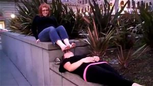 Watch LESBIAN FEET DOMINATION IN STREET - Lesbian Feet, Lesbian ...