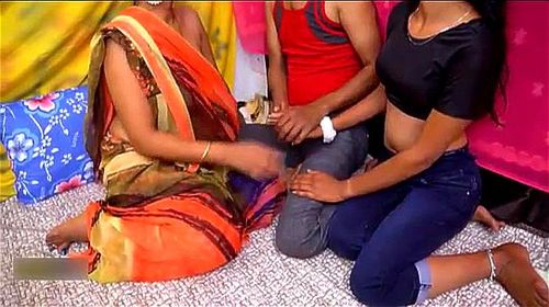 Watch Watch Nanad Bhabhi And Her Friend Threesome Indian Sex With Clear Hindi Audio Desi Boobs - Bhabhi, Friend, Indian Porn pic