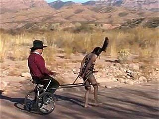 Young Ponygirl training and outdoor spanking